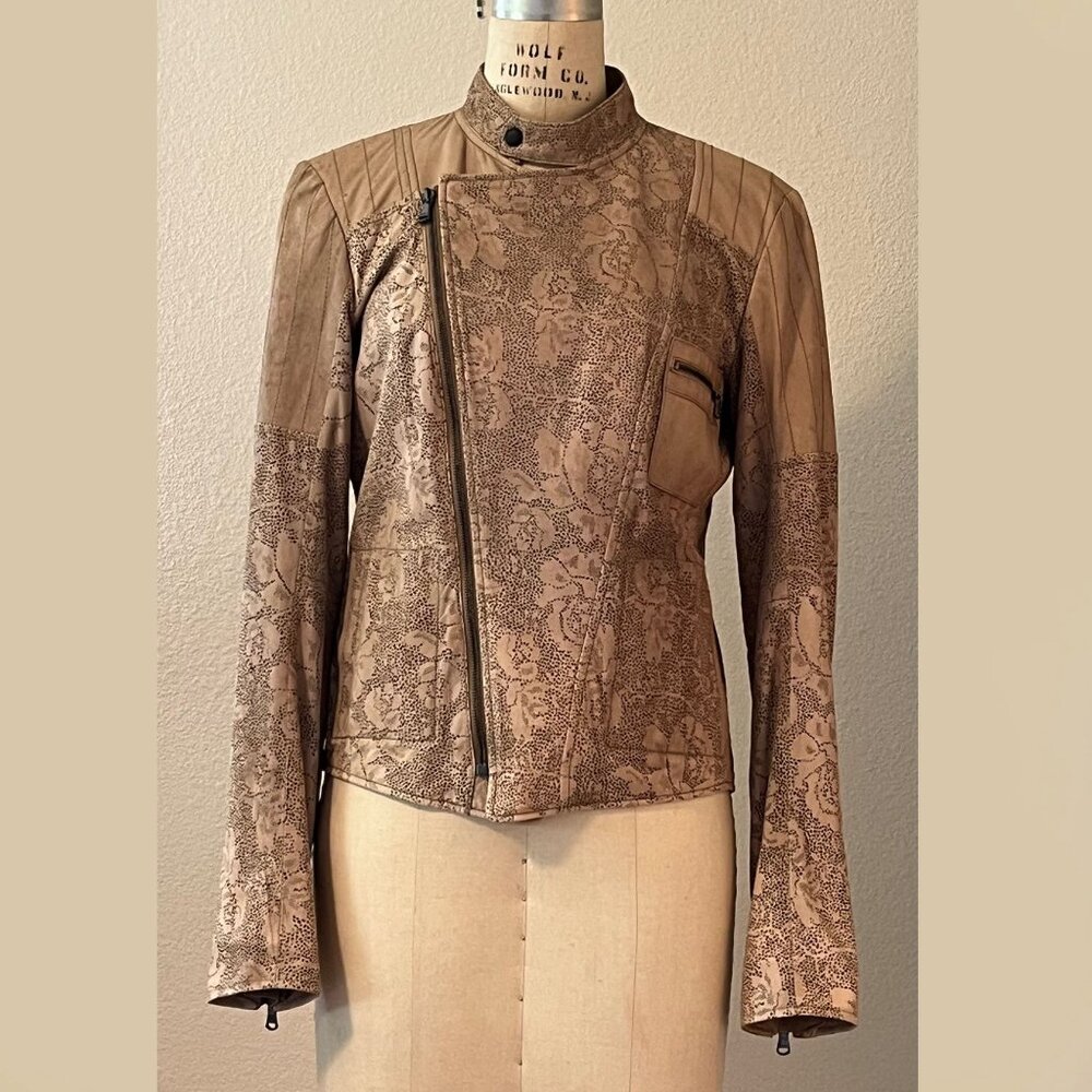 Designer Leather Jacket Tan